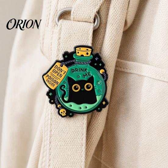 Long-lasting Brooch Black Cat Themed Brooch, Anti-Rust Lightweight Lapel Pin, Cartoon Jewelry Accessories for Clothing Bag Decoration Party
