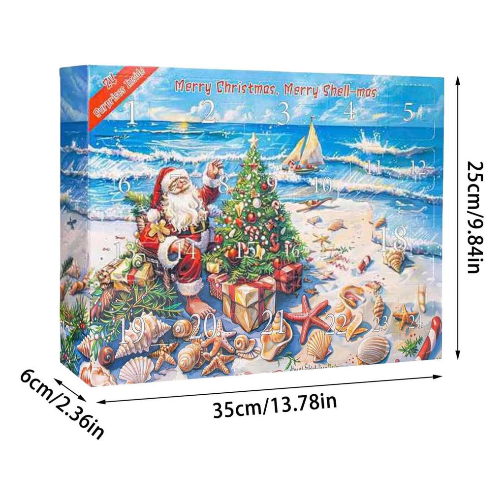 24 Days Seashells Christmas Countdown Calendar Scientific Seashells Model Educational Tool Xmas Countdown Advent Calendar Gifts