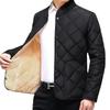 Men's Winter Clothing Thick Short Warm Jacket, Gentlemen's Slim Fit Plus Size Straight Hem Jacket