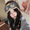 Windproof Knitted Beanie Crocheted Earflap Cap Casual Winter Pilot Hat With Goggles  Cycling