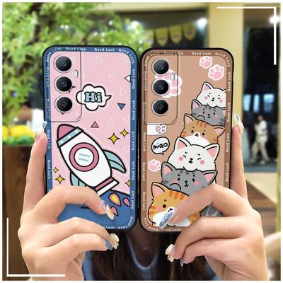 Soft Case Durable Phone Case For Realme C65 Dirt-resistant Shockproof Cute Anti-dust Waterproof Back Cover Graffiti TPU