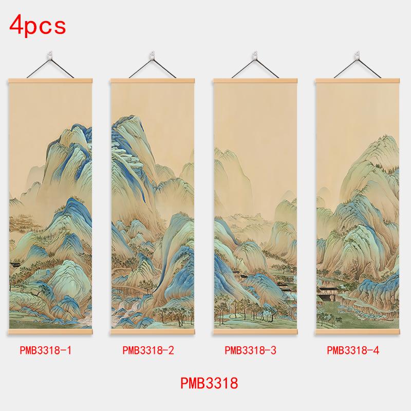 Traditionelle chinesische Landschaftsmalerei, klassische Kunst, Wandbild, Poster, Leinwand