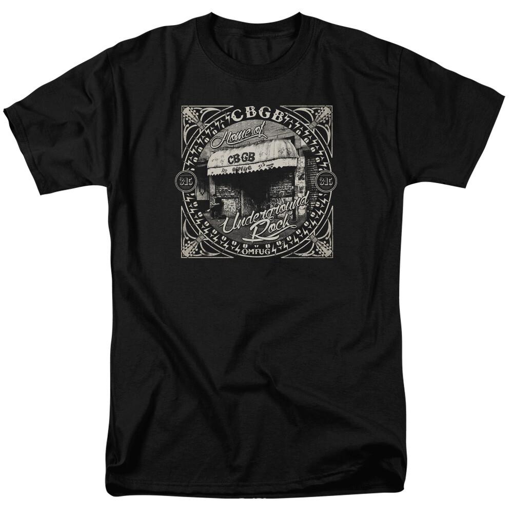 26 CBGB OMFUG Front Door T Shirt Licensed Home Of Underground Rock Tee Black Unisex T-Shirt M