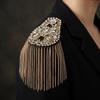 Decorative Tassel Epaulettes Rhinestone Shoulder Mark Shoulder Board  Theatrical Cosplay
