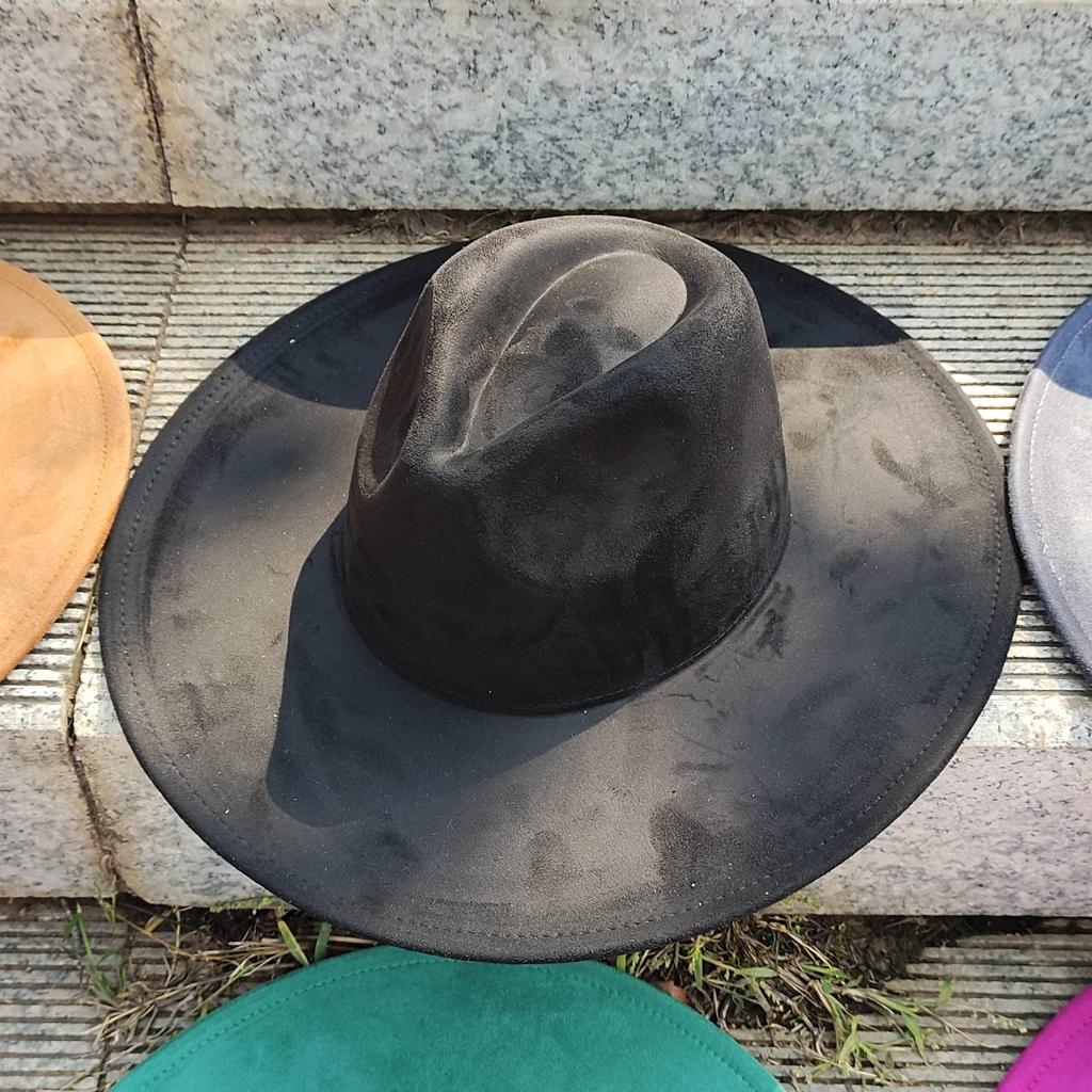 Suede Wide-brimmed Hat 9.5 Cm Brim Width Unisex Suitable for Jazz Hat Fedora Hat Church Hat Felt Hat Soft Felt Hat Panama Hat.