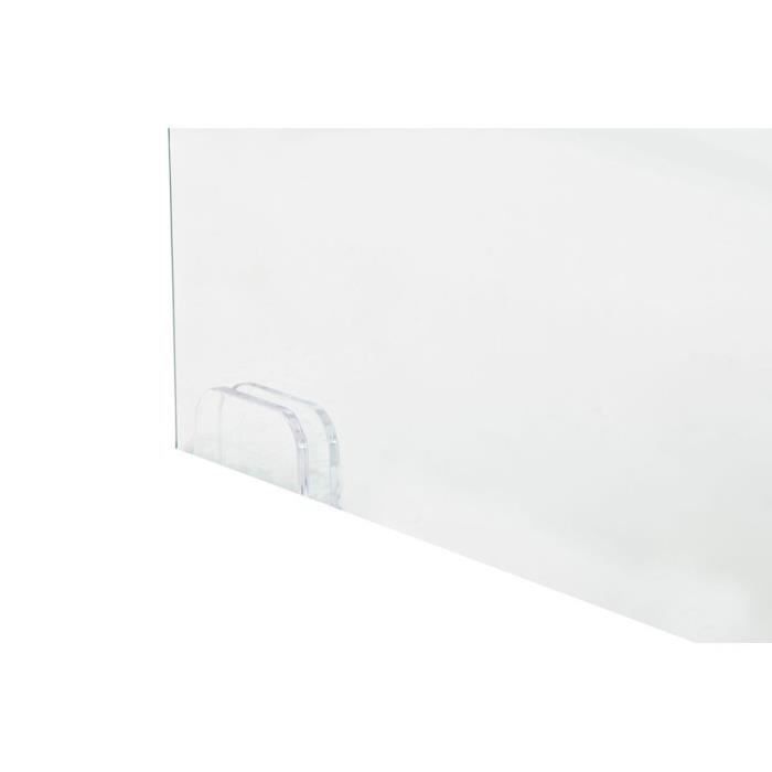 Buffet bas - Naturel - MDF - Verre trempé - 120 x 44 x 120 cm - Contemporain