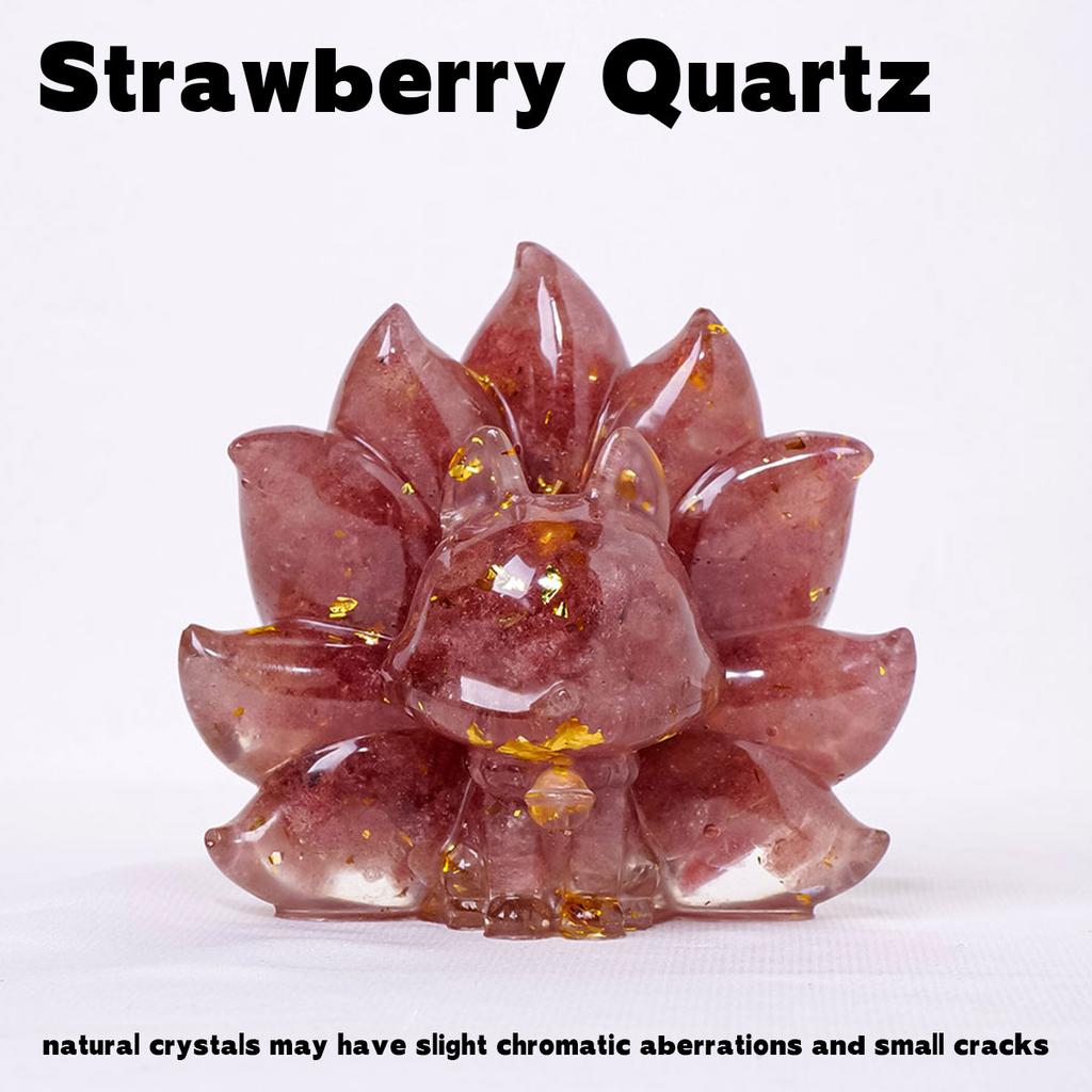 Crystal Macadam Gumming Resin Nine Tailed Fox Loveliness Animal Household Supplies Aquarium Decoration
