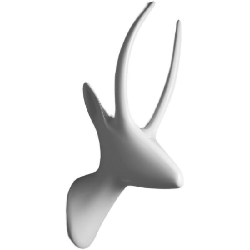 Gratis Nagel Wit Dierenhaak Creatieve Badkamer Handdoekhaak Wandhanghaak Herten Geweien Hangerrek Wanddecoratie Accessoires