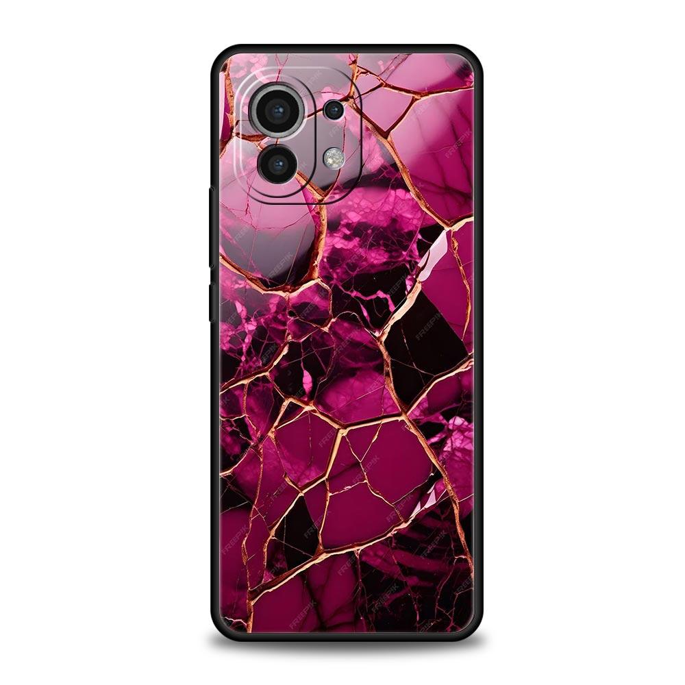 Fashion Gold Pink Marble Phone Case For Xiaomi Mi 17 15T 15 14 14T 13T 12T Pro 12 13 Lite 5G 11T Poco X6 X7 X5 Pro Soft Cover