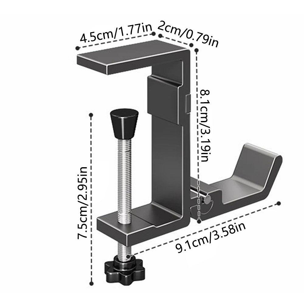 Punch-free Desk Edge Bag Hook Foldable Desk Headset Hanger Hanging Handbag Holder  Home