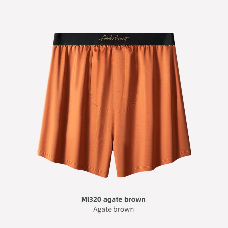 Men s Spring Summer New Light Luxury Ice Silk Glossy Fabric Loose 10A Antibacterial Underpants L
