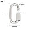 New 304 Stainless Steel Quick Link Oval Heavy Duty Rope Connector D Shape Locking Carabiner Clip Hammocks