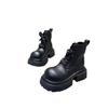 Martin Boots Autumn New Big Head Tooling Boots Thick-soled Muffin Locomotive Short Boots