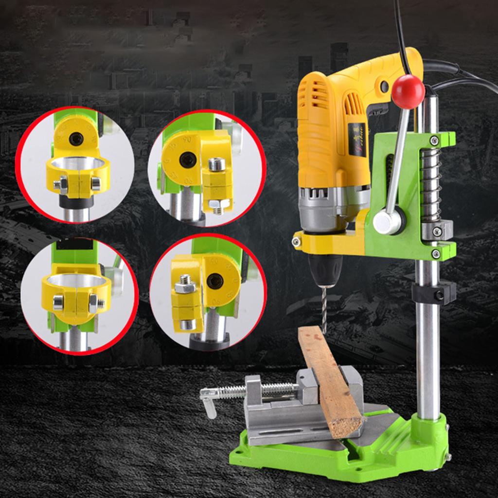 Electric Drill Stand 360 Degree Rotatable Height Adjustable Mini Bench Drill Press Clamp Holder