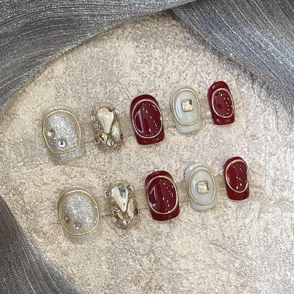 Sparkling Starry Removable Nail Art Stickers Xs/s/m/l Sizes Simple Style