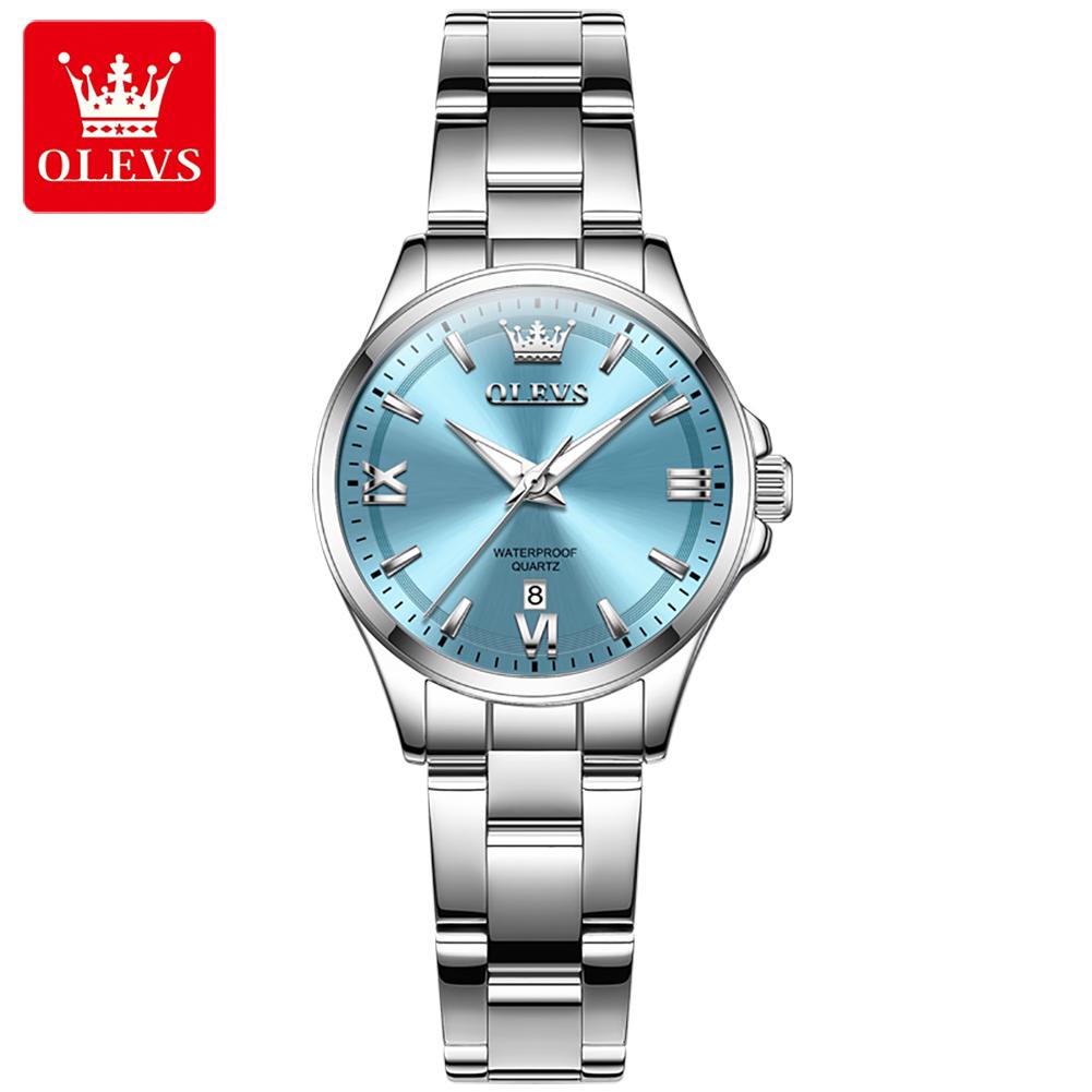 OLEVS 3668   Luxury Stainless Steel Luminous Quartz Watch for Women Waterproof Calendar Lady Sport Fashion Features