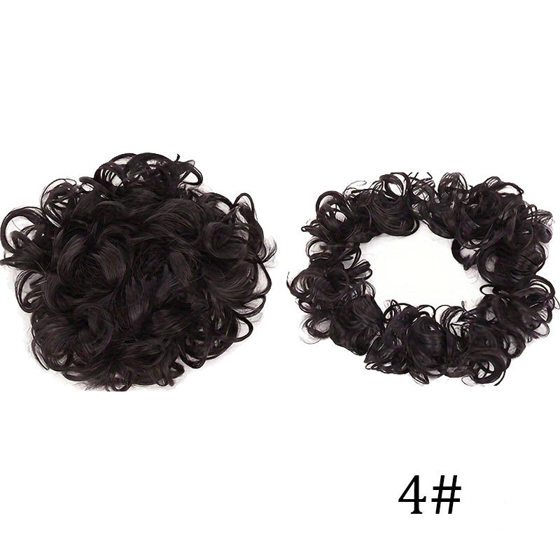 Fluffy caterpillar style curly hair bun wig ladies' hair bun wig easy to wear suitable for all hair types and face shapes
