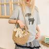 Small Fresh Flower Woven Bag 2025 New Style Seaside Vacation Beach Shoulder Portable Straw Vegetable Basket