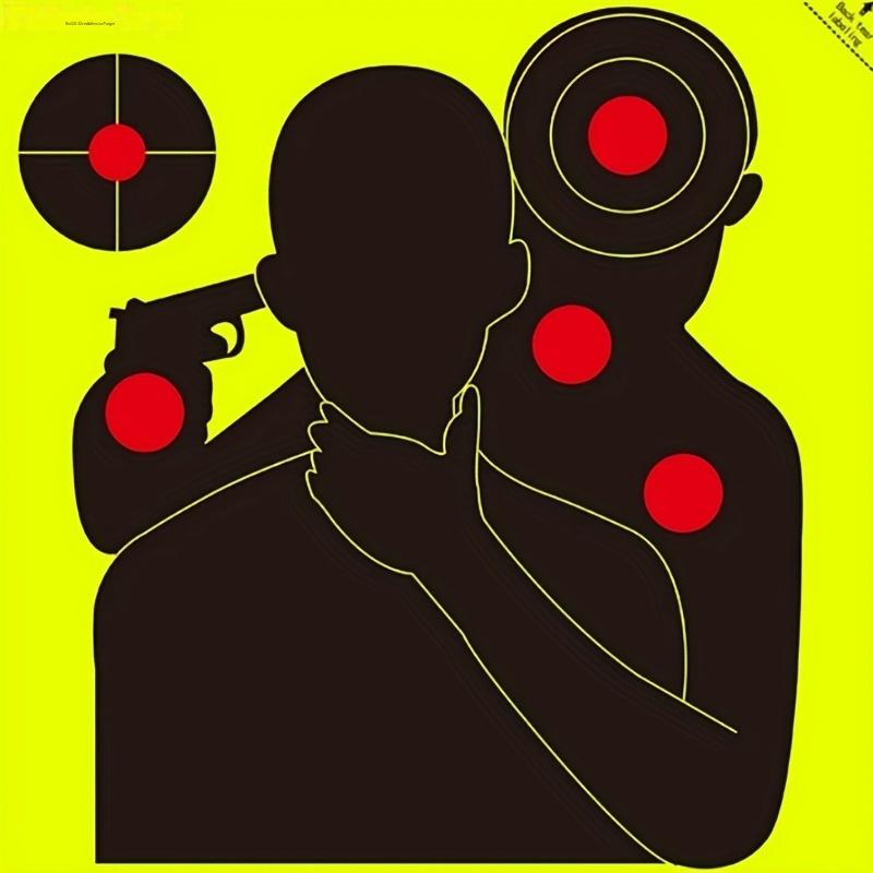 5Pcs Sputtering 5Pcs Self Adhesive 8x8 Inch Self Stick Aim Training Shooting Target Target Papers Target Paster Targets Stickers