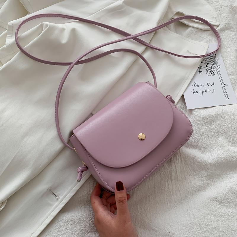 Neuer Eingang Damen Einfache Umhängetasche Bonbonfarbe PU-Leder Damen Kompakt Quadratisch Crossbody-Taschen Damen Handtaschen