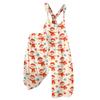Women's Summer Suspender Jumpsuit with Retro Christmas Print and Non-Adjustable Straps
