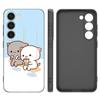 Lustige Cartoon Katze Schwarze Silikon Handyhülle Für Samsung Galaxy S23 S21 S20 FE S24 S22 Ultra S10E S10 S9 S8 Plus