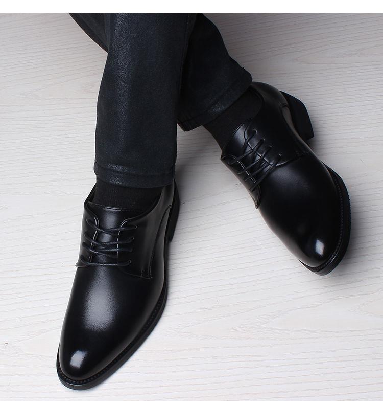 Leather Cowhide Men's Business Leather Shoes Men's British Lace-Up Men's Shoes Fashion Versatile Dress Shoes Tide