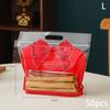 50Pcs Red Bowknot Shape Bread Bags Candy Jewelry Packaging Bag Birthday Festival Party Favor Bag Transparent Self-Lock Pouches