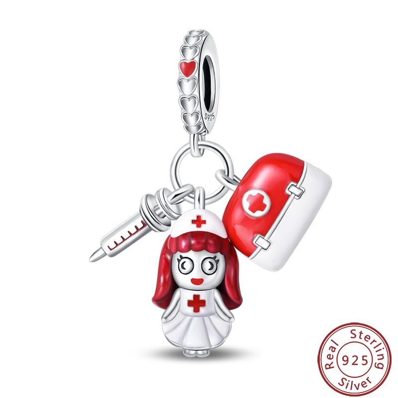 Professional Series Copper Doctor Teacher Painter Musician Charms Beads 3Mm Diy Fine Jewelry Making