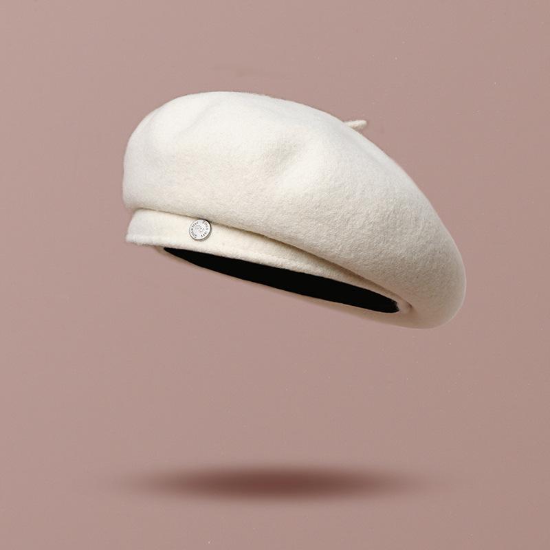 Women's Beret Retro Autumn and Winter Women's Outdoor Leisure Temperament Painter Hat Mushroom Hat