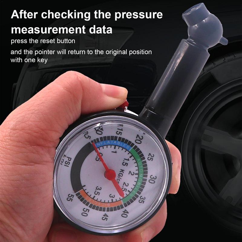 High Accuracy Tire Pressure Gauge Black For Accurate Car Air Pressure Tyre Gauge For Car Truck And Motorcycle