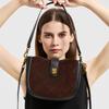 Genuine leather Saddle Bag for Women, High-end Feel; Cowhide Underarm Bag, Stylish Single-shoulder Crossbody Bag
