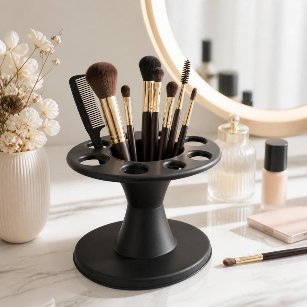 Circular Inserting Salon Barber Comb Storage Stand Round Rolling Display Stand Barber Shop