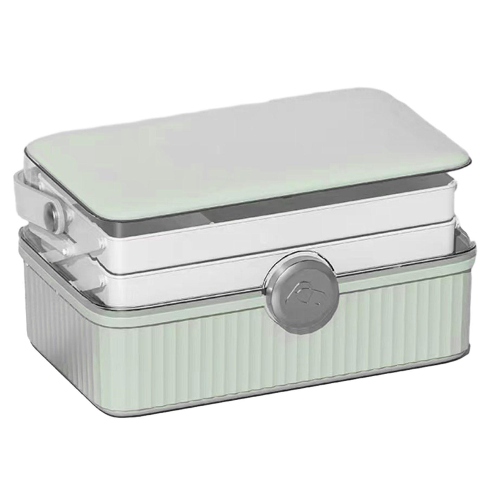 Safety Lock Medicine Storage Box With 3 Layer Large Capacity Finishing Box Multifunctional Sealing Organizing For Home Bedroom мятный зеленый 8400₽