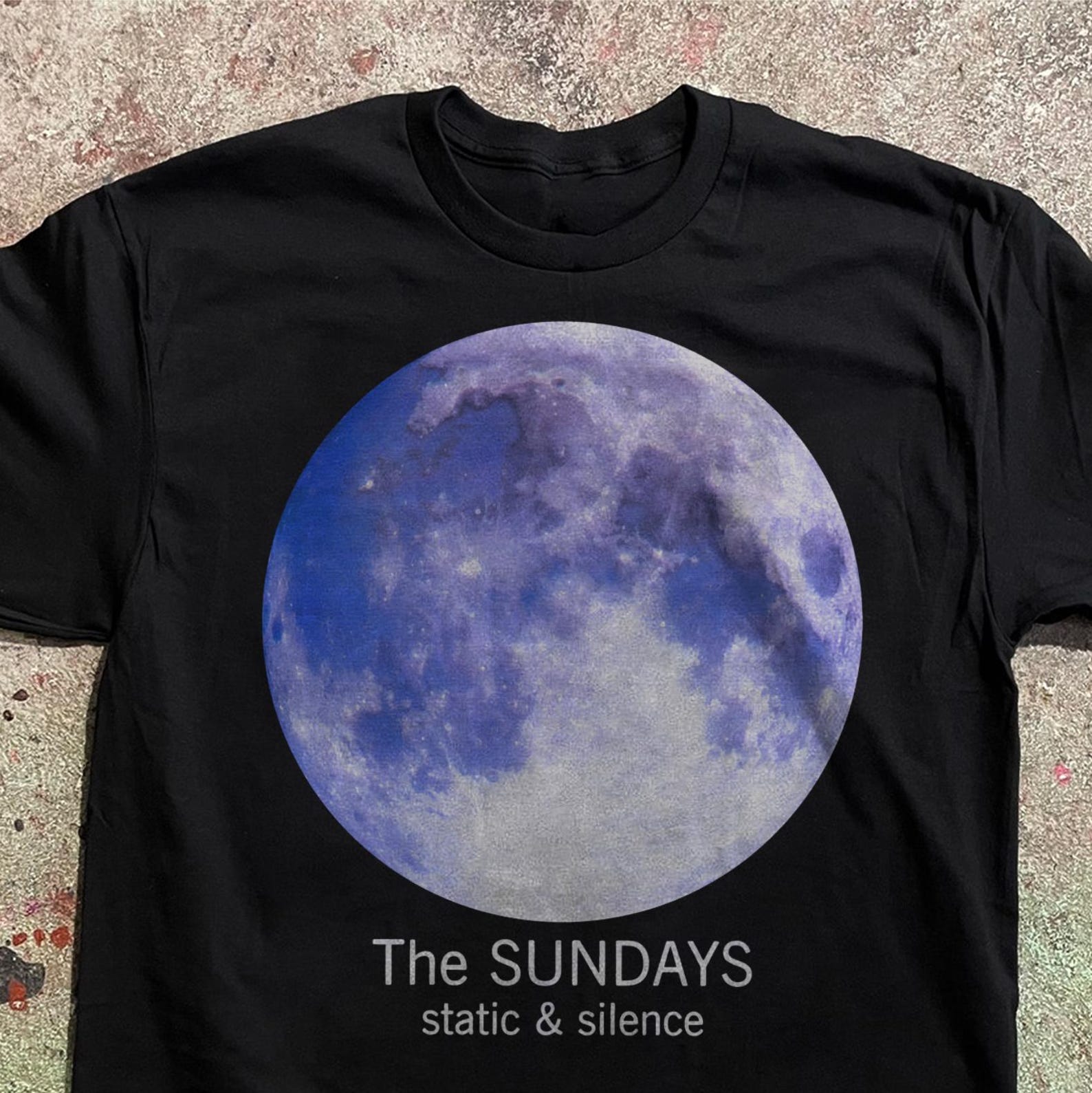 The Sundays Static & Silence Graphic T-Shirt - 90s Dream Pop Band Tee - Vintage Style Moon Graphic - Unisex S to 5XL S