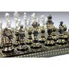 Collectible Complete Brass Chess Game Board Set With 100% Brass Chess Pieces Chessman Coins Pawns,for Adult