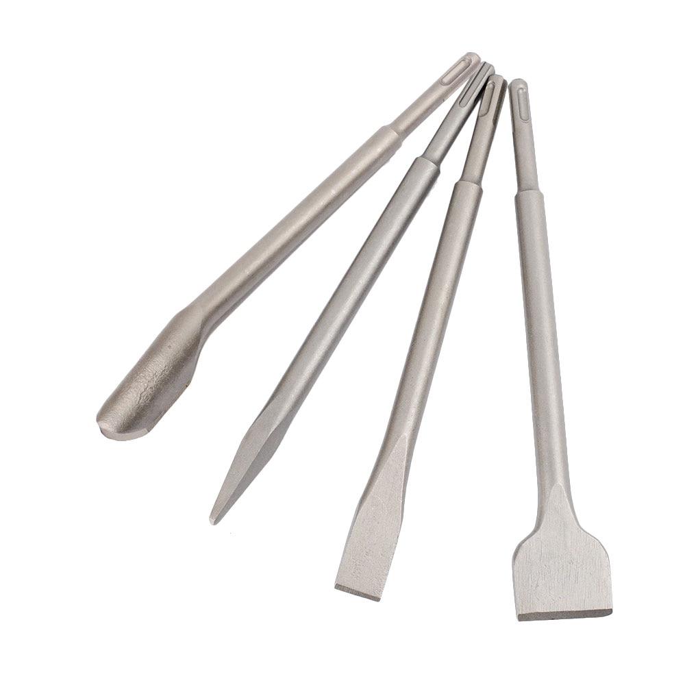 Buy 4PCS SDS PLUS Chisels Set 250mm Electric Hammer Drill Bit Point