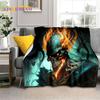 3D Horror Gothic Totenkopf Skelett Weiche Flanelldecken, Überwurfdecke Bequeme Decke für Picknick Betten Sofa Zuhause Schlafzimmer Geschenke