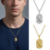 Non Fading Compass Pendant Necklace Silver Color Geometric Pendant Necklace  for Men Women