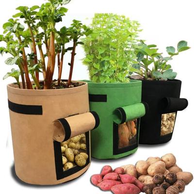 7 Gallon Plant Grow Bags Potato Pot Greenhouse Vegetable Moisturizing Vertical Garden Bag Tools