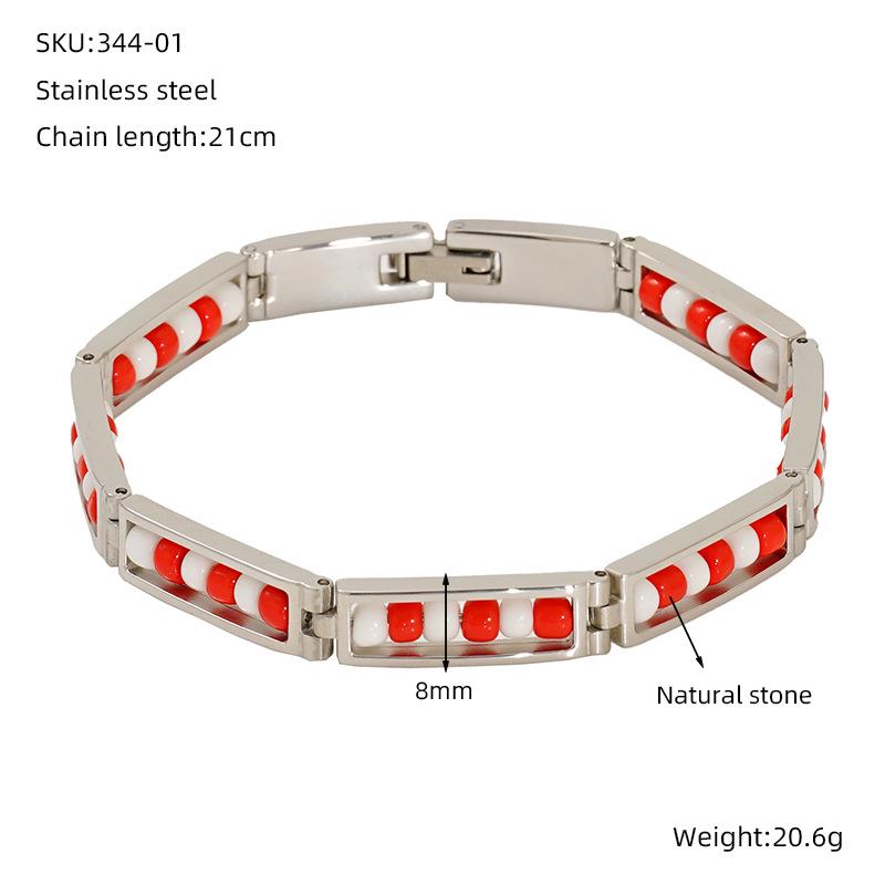 Titanium Steel Beaded Bracelet - Unique European and American Design, Hot-Selling Accessory