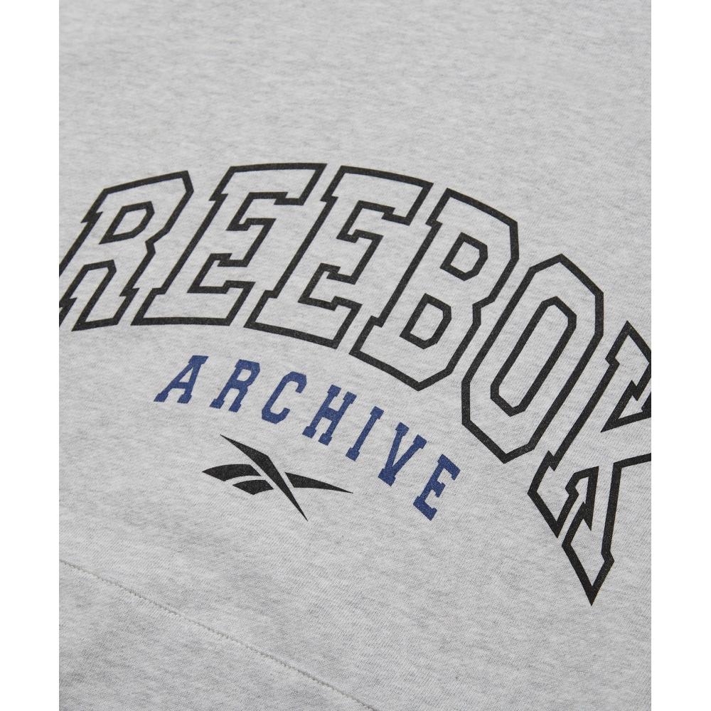 Reebok Vector93 Archive Logo Hoodie   Light Gray