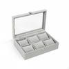 Compact Watch Storage Box with Clear Lid Safeguarding 6-Slot Organizer
