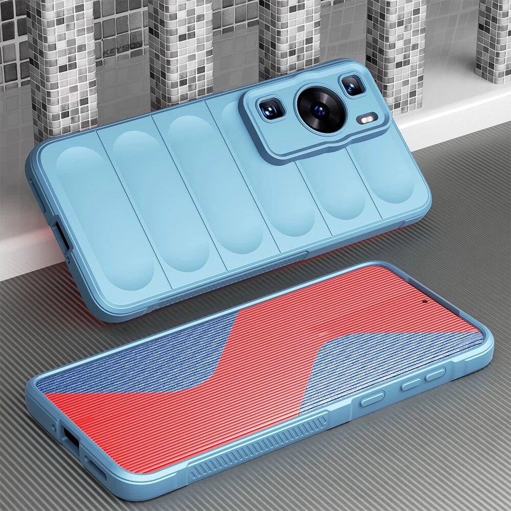 KEYSION Shockproof Case for Huawei P60 Pro Anti-skid Soft Silicone Phone Back Cover for Huawei Nova 11 Pro 11i 9 8i Y71 Y70 Y61