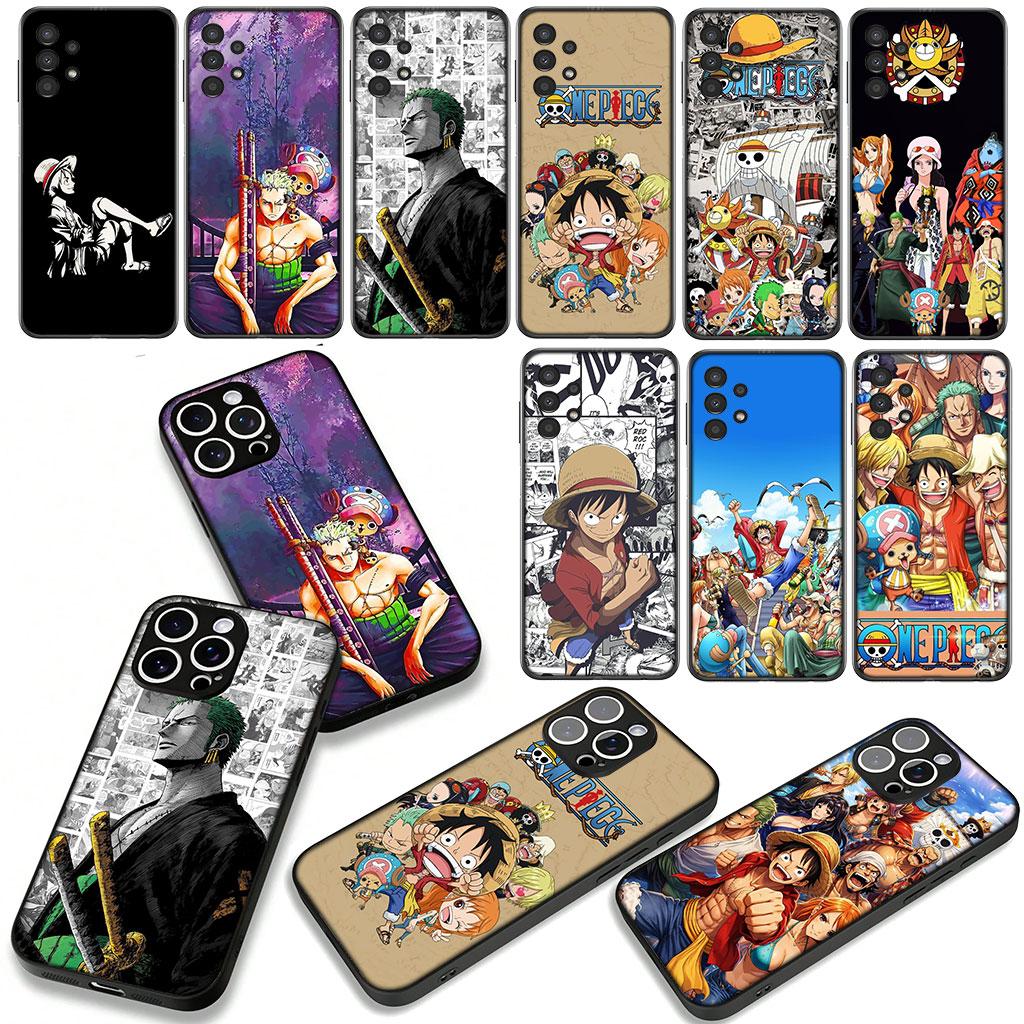 Cartoon One Roronoa Zoro Luffy Piece Case for Motorola Moto G54 G05 G24 G55 G75 G85 G15 G57 G86 Power Edge 50 30 Fusion Neo Pro