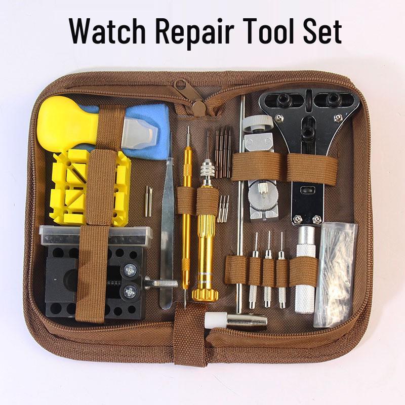 Watch Repair Tool Kit: 162-Piece Set with Band Remover, Case Opener, Battery Replacement Tools