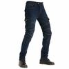 Mens Winter Thermal Motorcycle Pants With Protective Padding Multi-Pocket Biker Workwear Extended Length