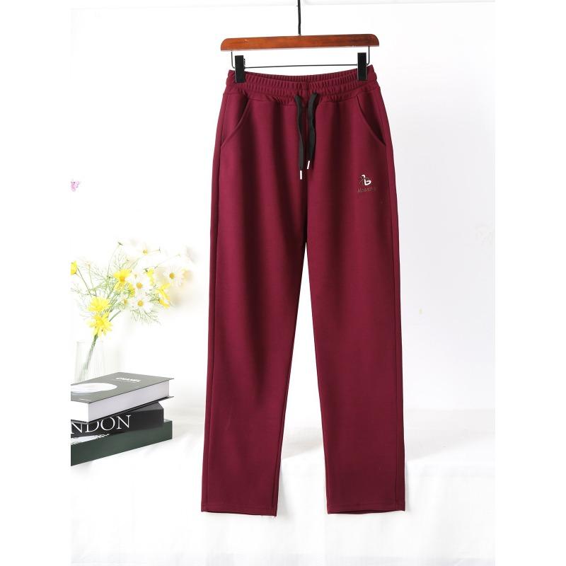 Winter velvet women's pants children's high waist casual embroidered trousers large size women's pants windproof pants black pants walking pants