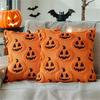 Halloween Tématický Potah na Polštář s Potiskem Dýně a Ducha pro Pohovku Obývací Pokoj Sváteční Večírek Domácí Dekorace 45x45cm 50x50cm
