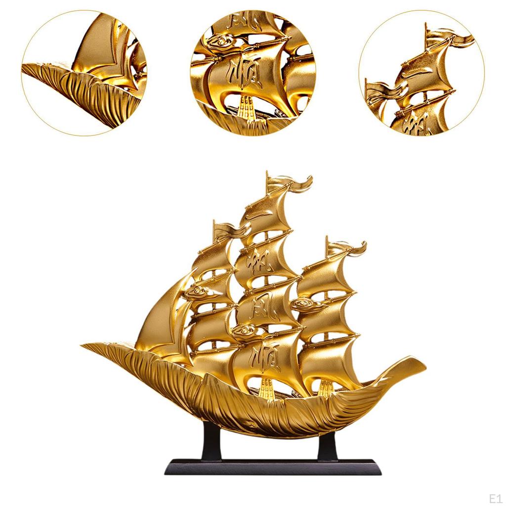 Smooth Sailing Boat Ornament Sailboat Statue Table Centerpiece Cabinet Housewarming Gift Decorative
